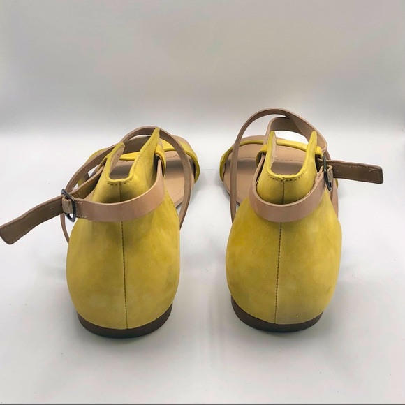 MARIA SHARAPOVA BY COLE HAAN FLAT YELLOW SANDALS - Picture 5 of 16